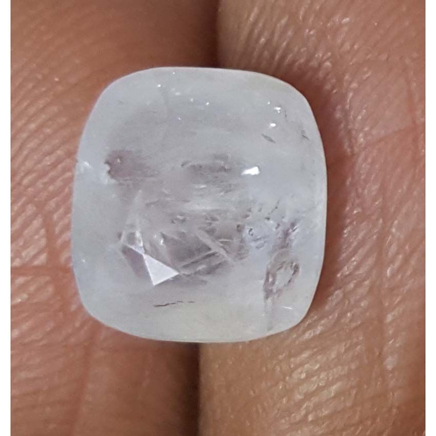 4.48 Ratti Natural White Sapphire with Govt Lab Certificate - (6771)